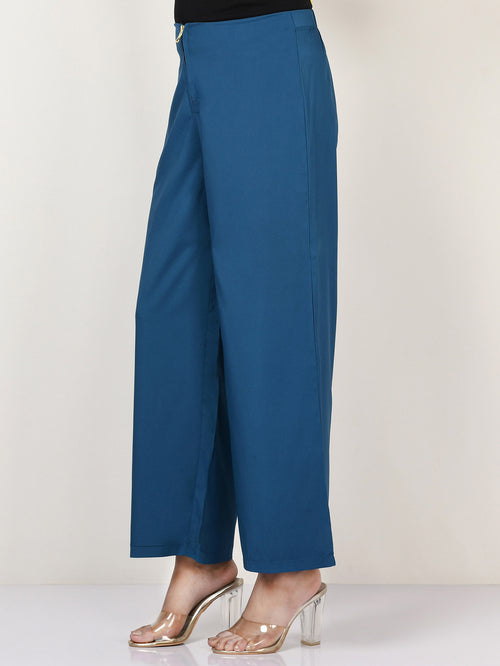 Wide Grip Pants -  Blue