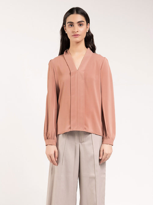 Plain Pleated Top