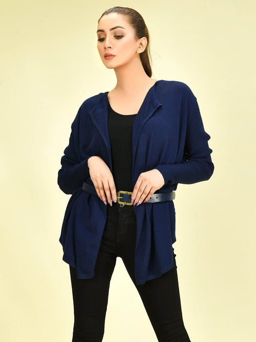 Textured Cardigan - Blue