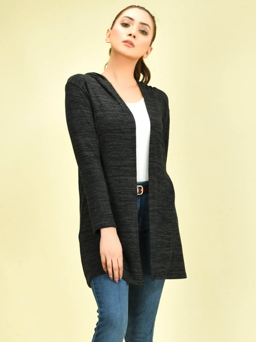 Hooded Cardigan - Dark Grey