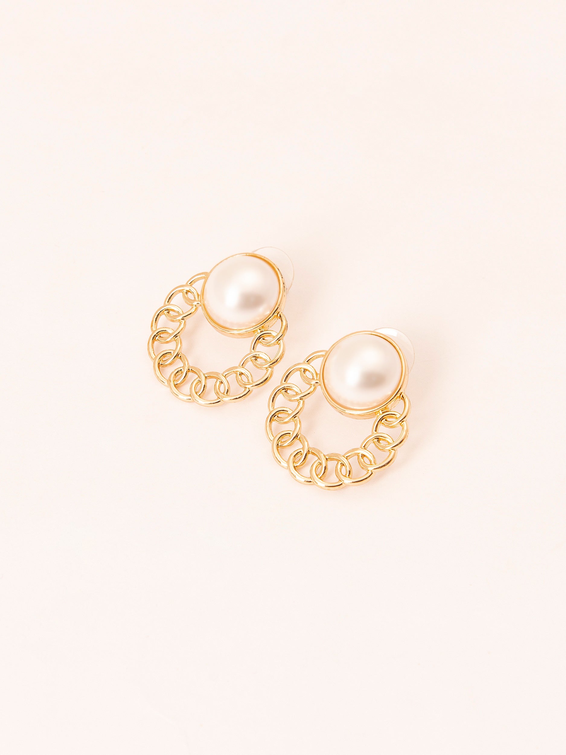 Chained Pearl Earrings