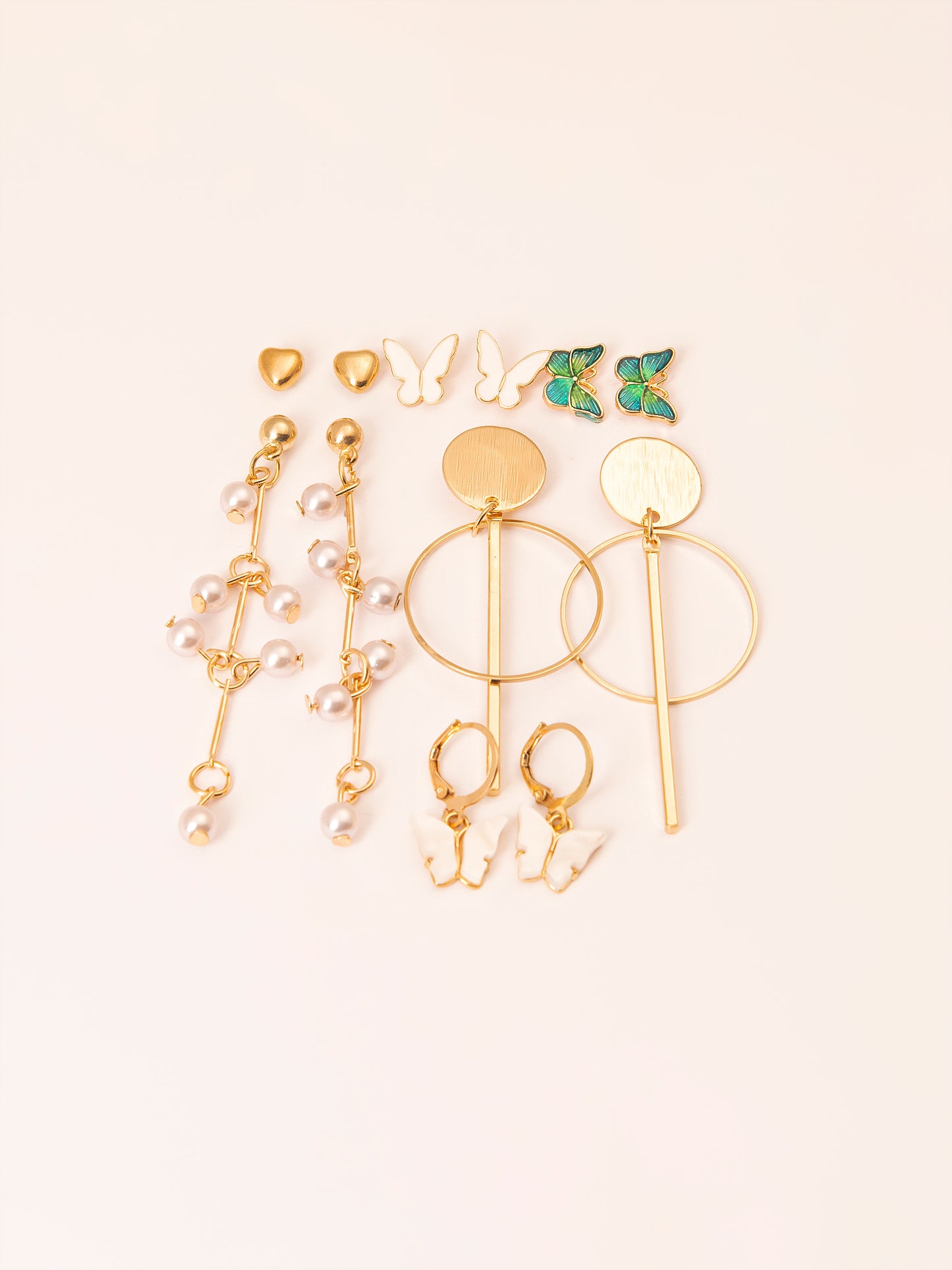 Metallic Earrings Set