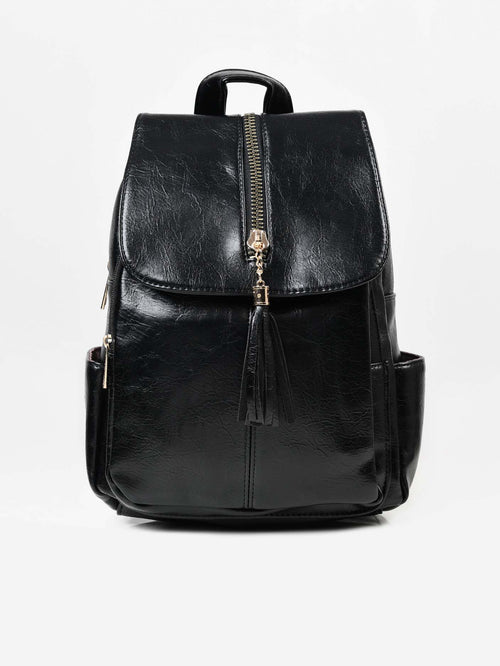 Zipped Tassel Backpack