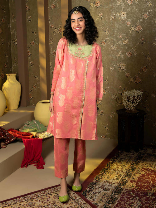 Embroidered Jacquard Suit