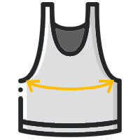 actizio tank top measurment image