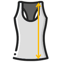 actizio tank top measurment image