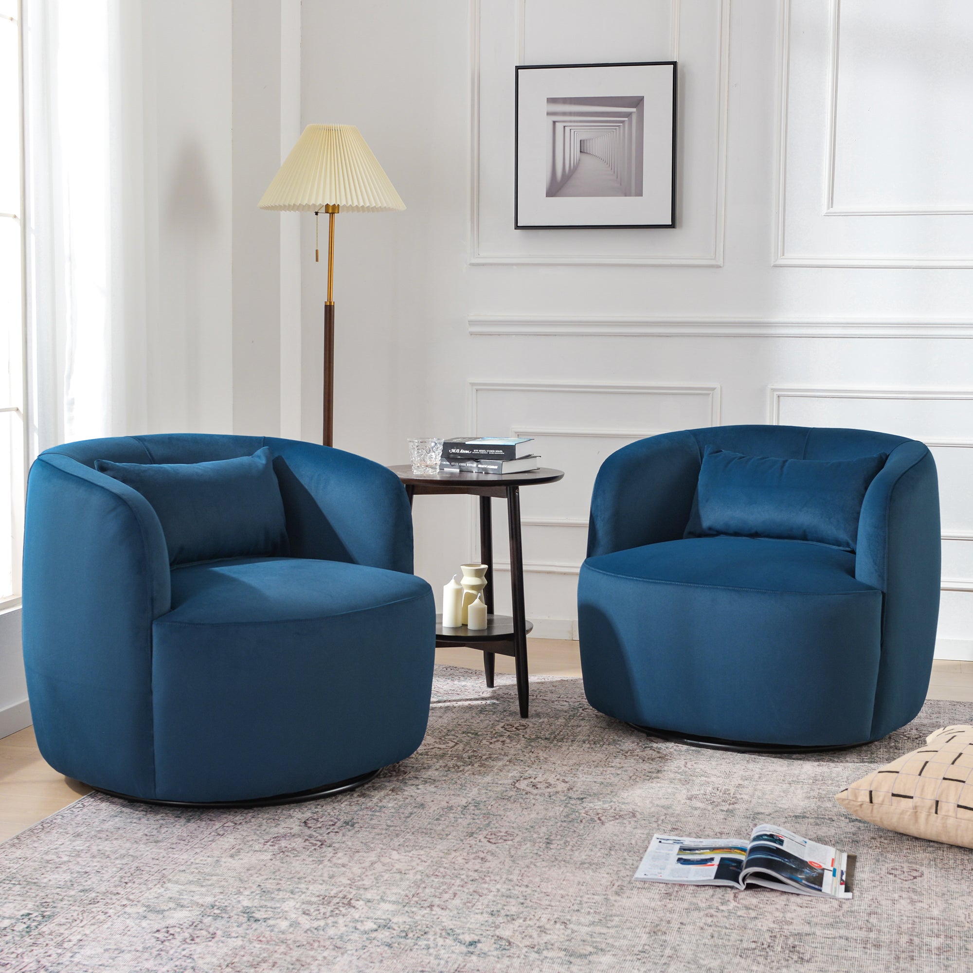 blue accent chair