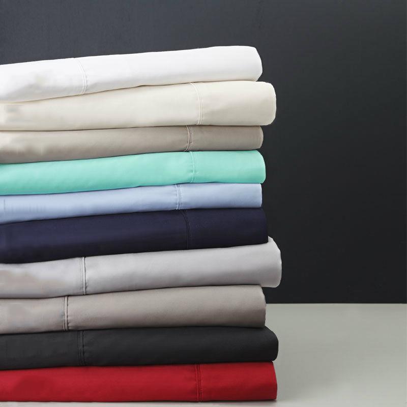 Logan & Mason 400 Thread Count 100% Egyptian Cotton Sateen Sheet Set a ...