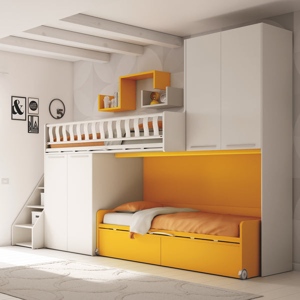 loft bed with wardrobe