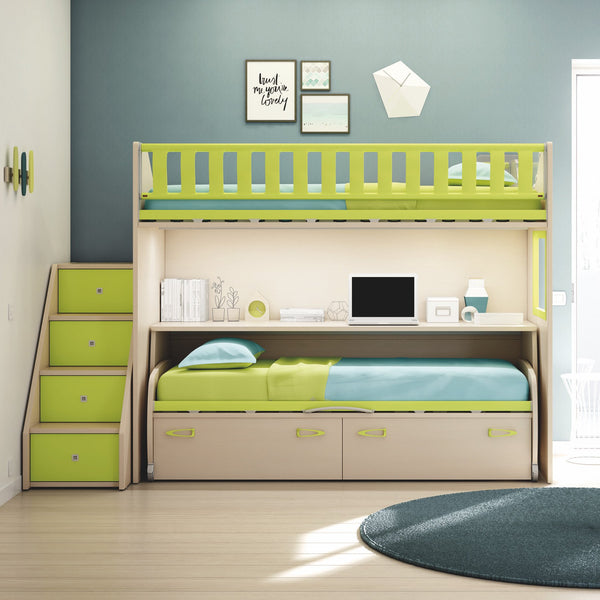 Zigzag Kids Bunk Beds With Mobile Study Desk Spaceman Hong Kong