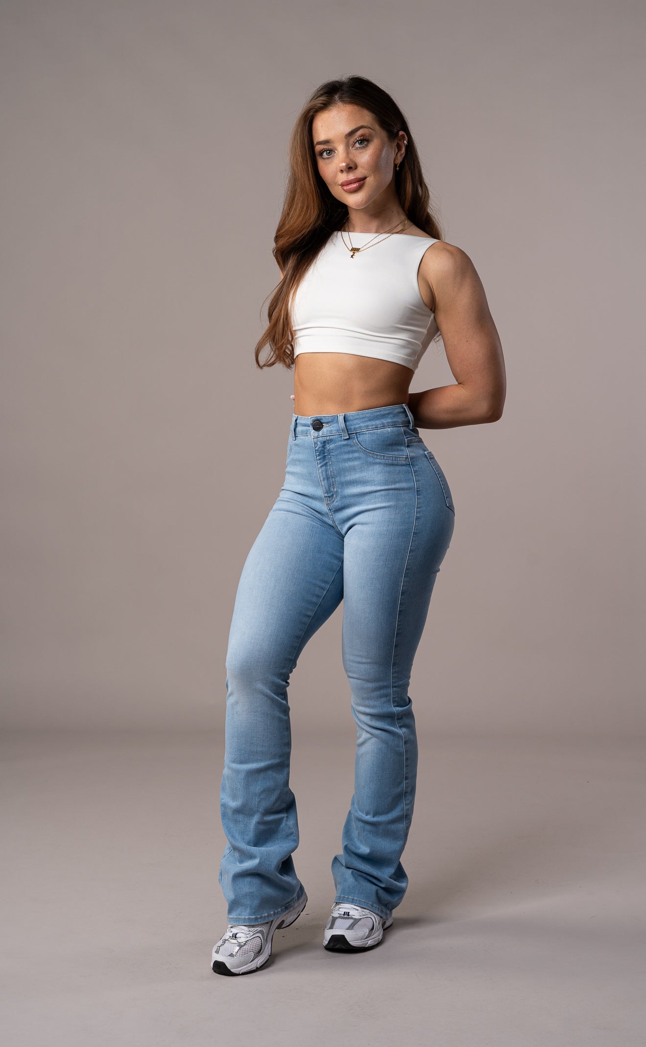 Womens Flared Fitjeans - Arctic Light Blue - FITJEANS product image