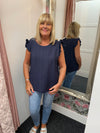 Kelly Button Back Top