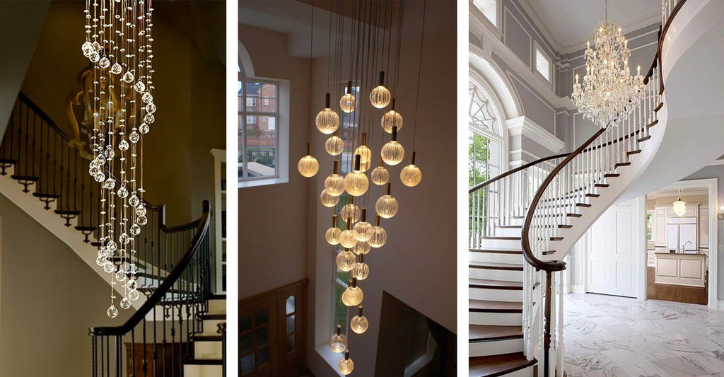 staircase chandelier | raindrop chandelier - Sofary Lighting