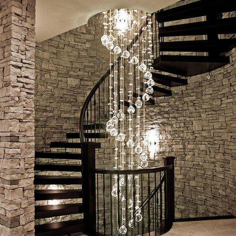 Spiral Raindrop Crystal Chandelier - Sofary Lighting 