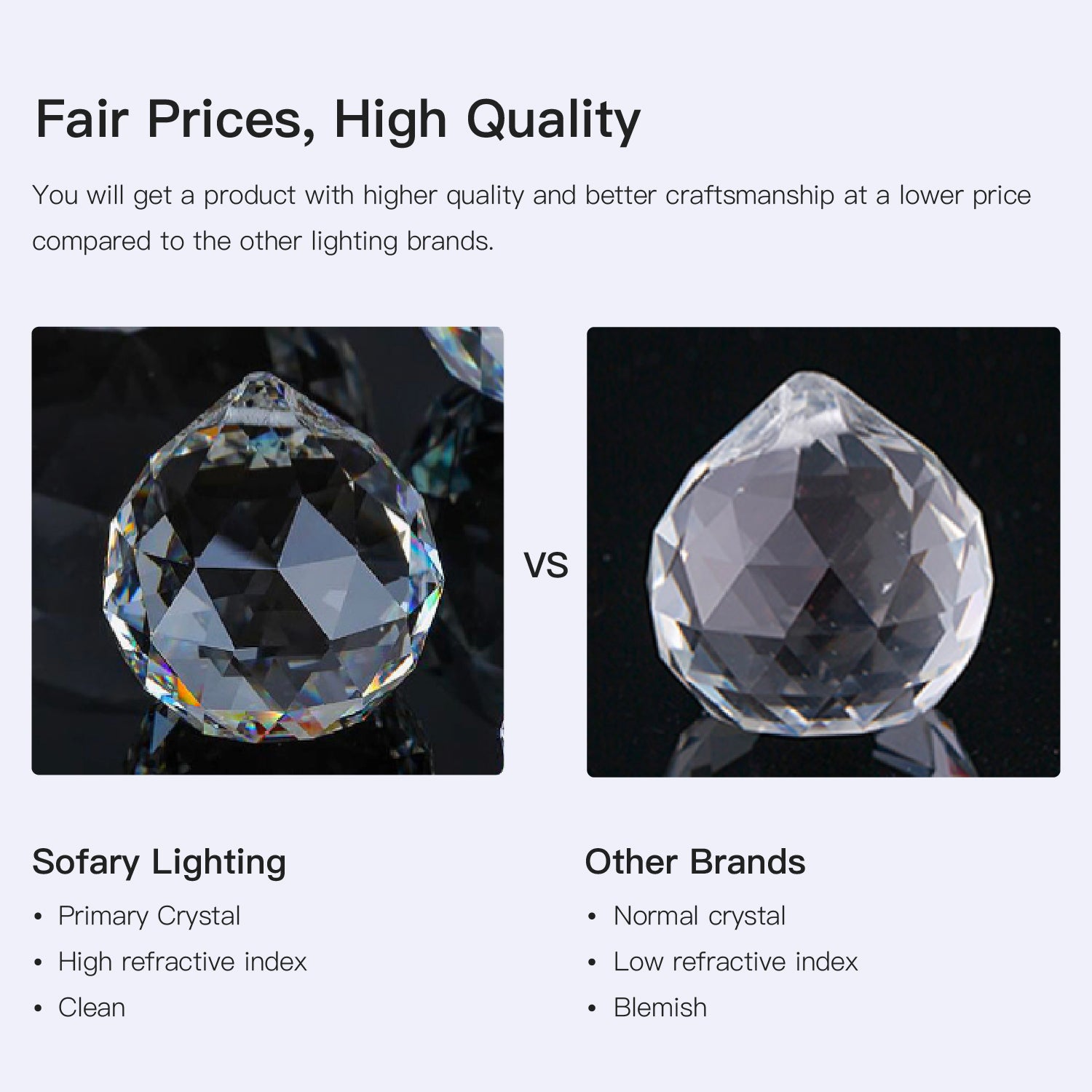 Fair Prices,High QuaIity Crystal