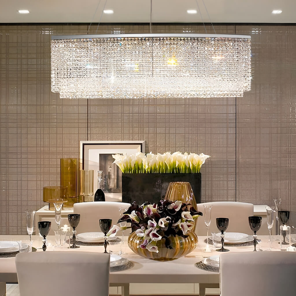 Luxurious Stainless Steel Chandelier for Duplex Living Spaces