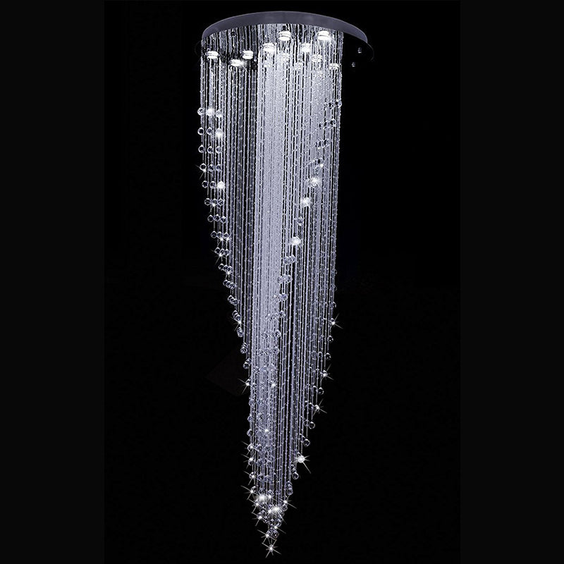modern iron black and raindrop crystal chandelier