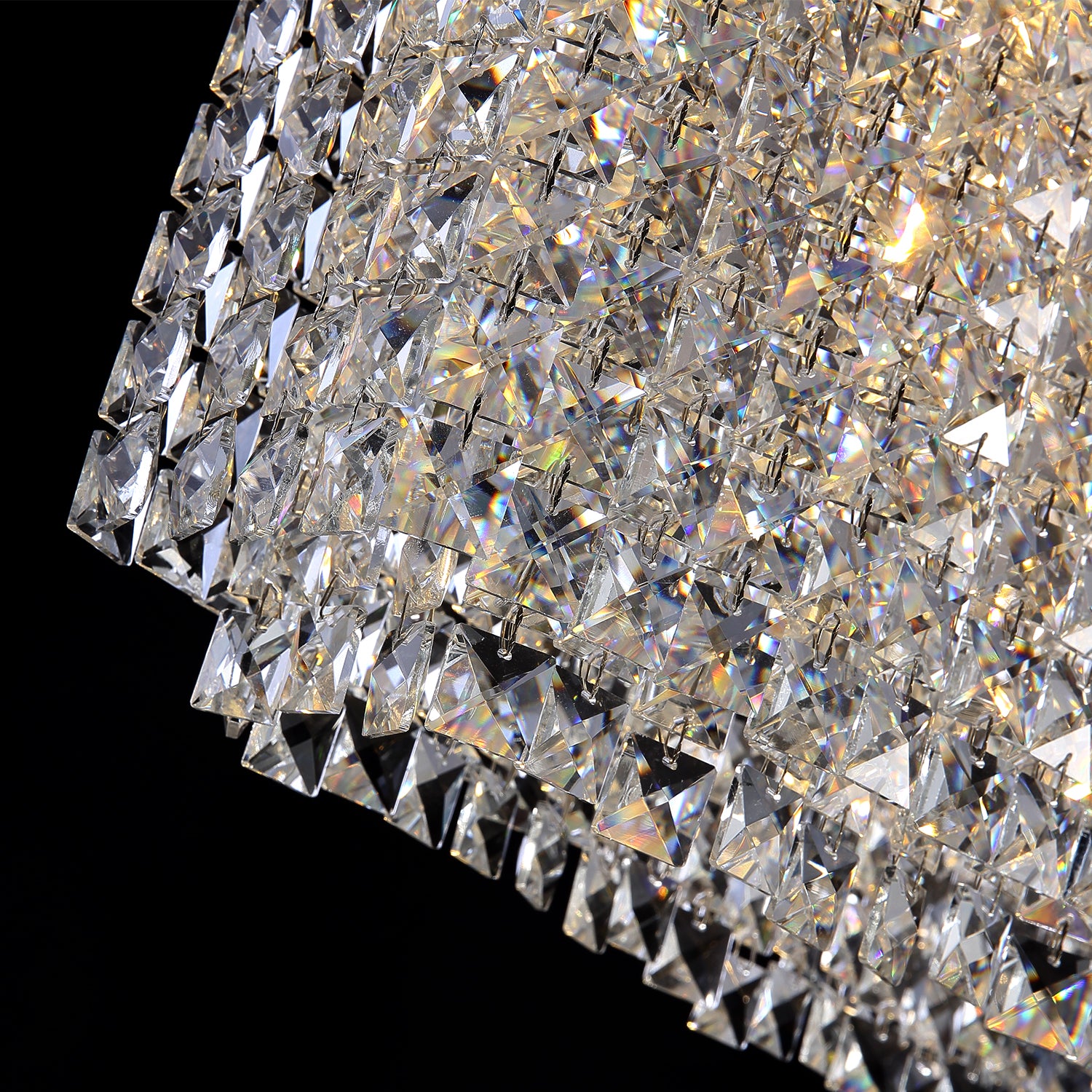 Rectangular Raindrop Crystal Pendant Light Sofary Lighting