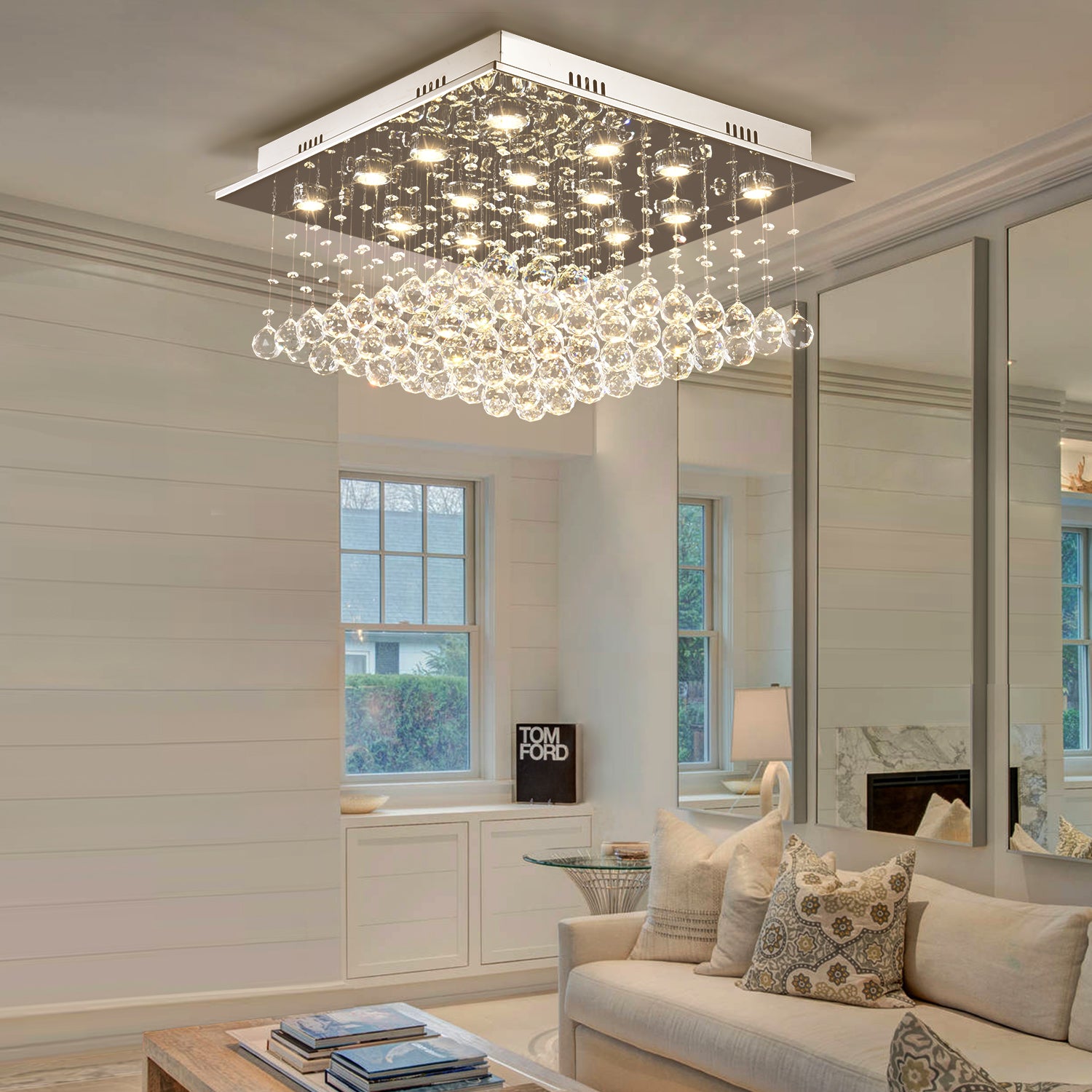 square modern chandeliers