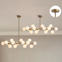 glass globes linear chandelier