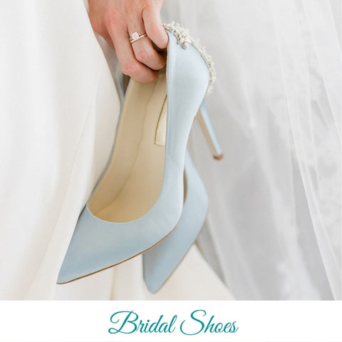 Bridal shoes tip toe and high heels