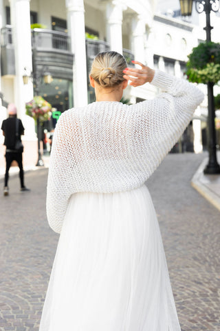 Glitzer Bolero für die Braut in silber, gold und rose