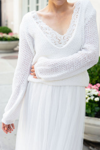 Lace wedding sweater loose and soft made for brides