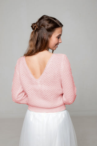 Pullover aus Lace in rosa 