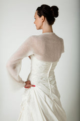Bridal Bolero with knot made with cashmere