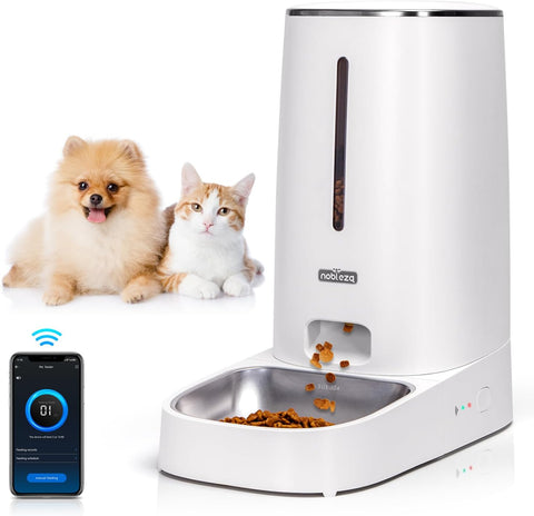 Weißer Automat für Futter für Katzen und Hunde