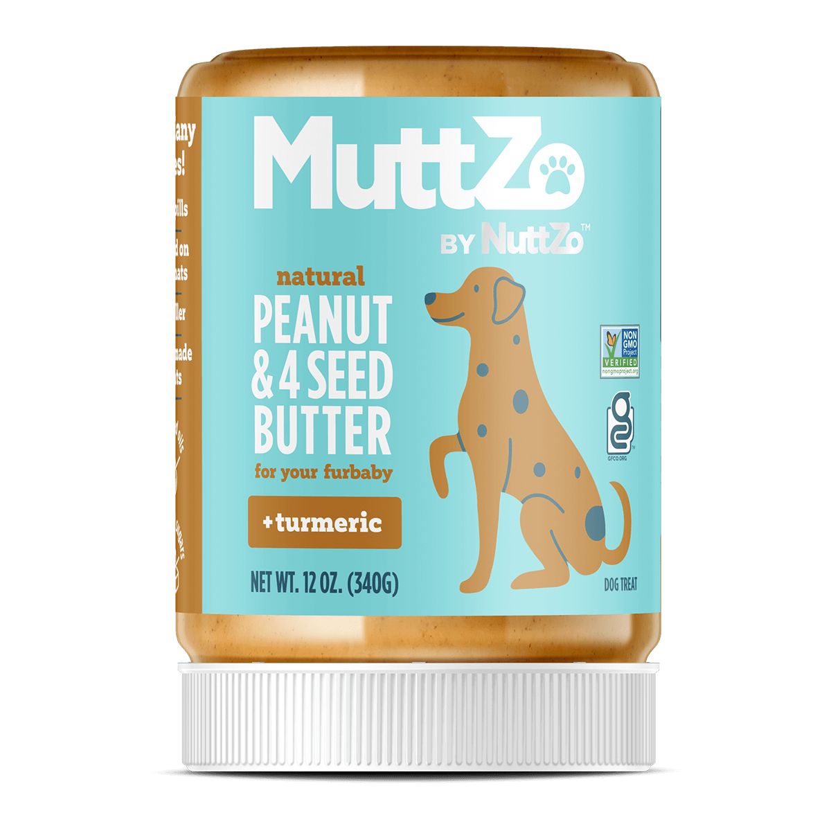 Peanut + 4 Seed Butter plus Turmeric - For your Fur Baby (12oz)