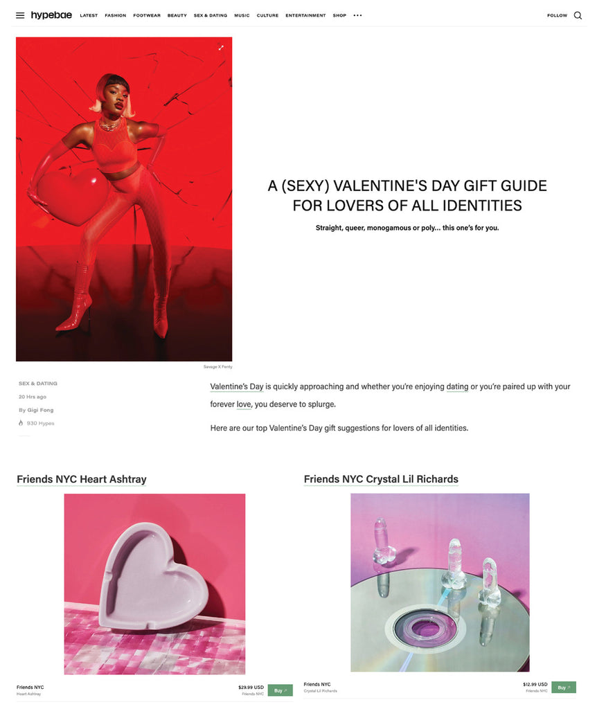 Friends NYC in Hypebae Valentine's gift guide for all gender identities