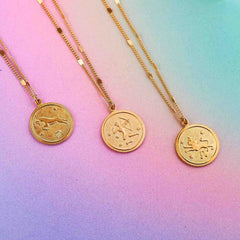 Gifts for Aries - Zodiac Sign Medallion Necklace