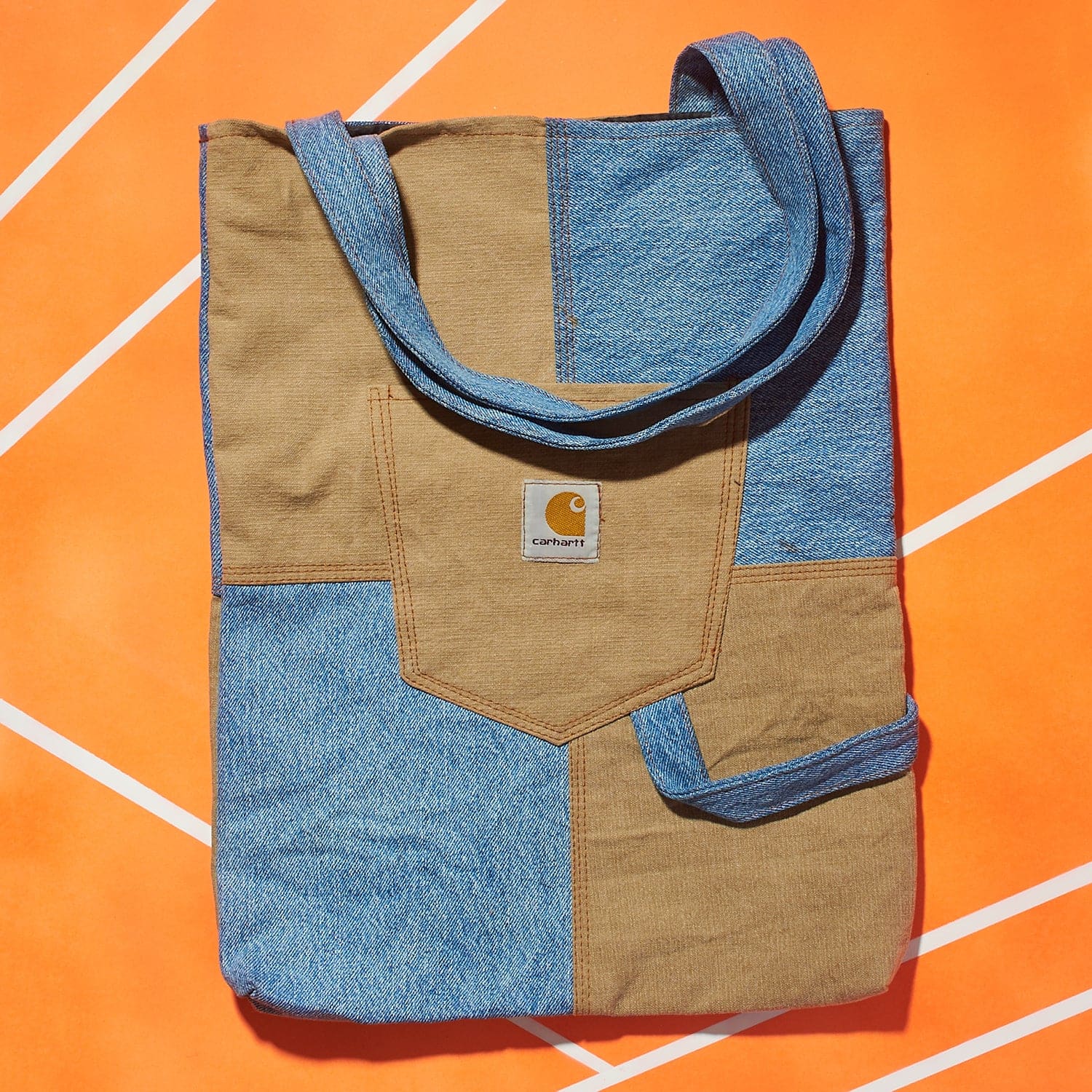 Carhartt Rework Tote Bag  Made from Carhartt Jacket, Pants, Overalls