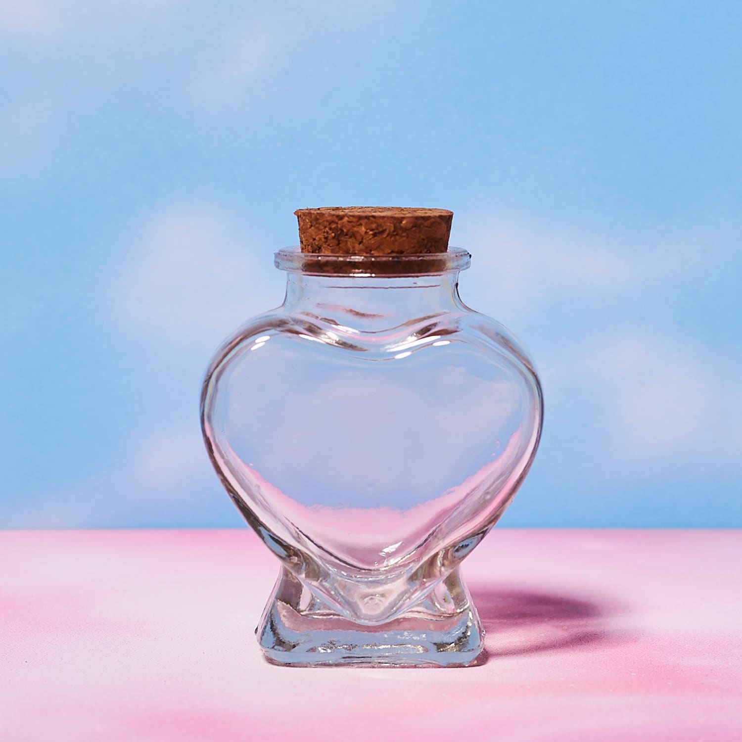 Glass Heart Jar