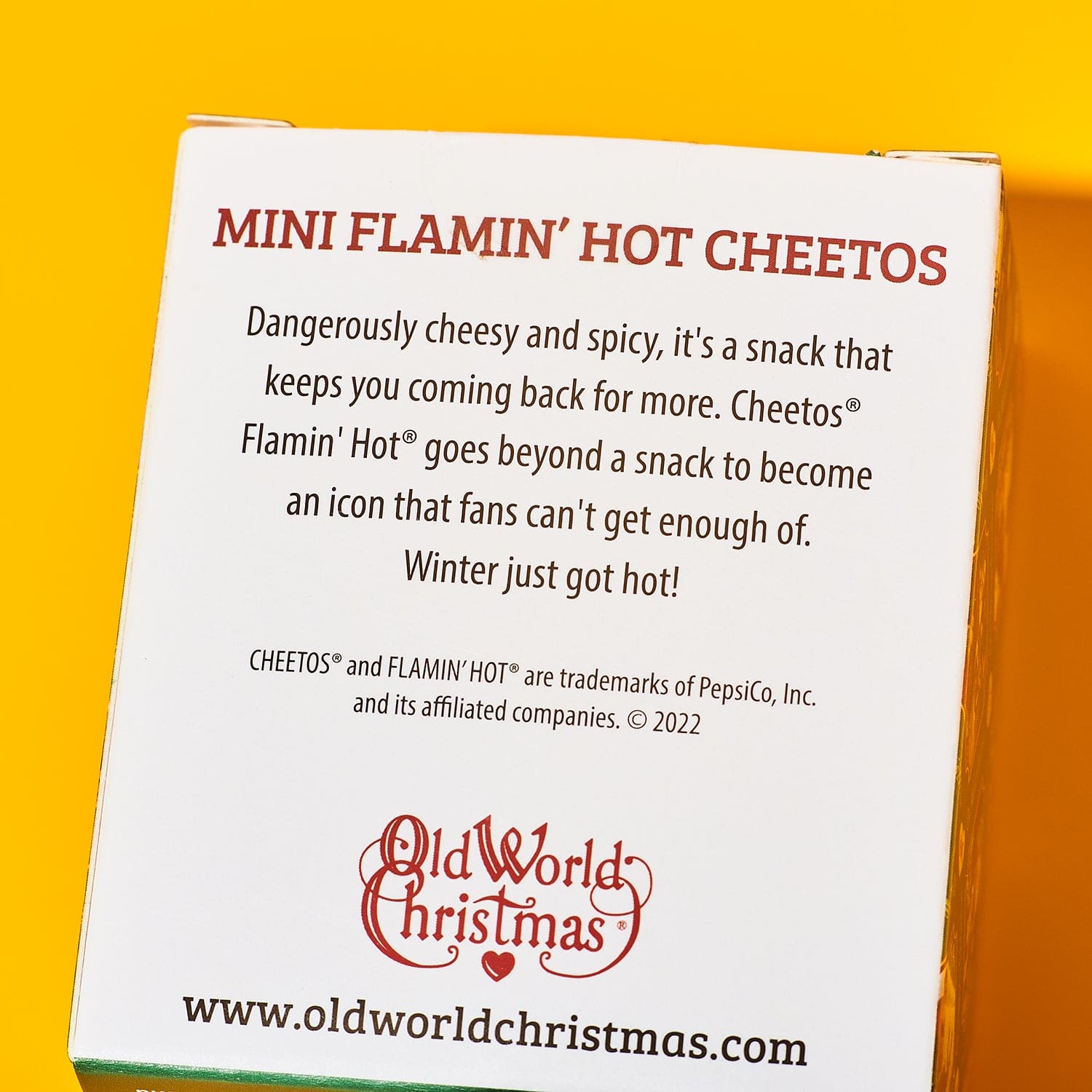 Mini Flamin' Hot Cheetos Ornament, Glass