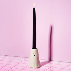 Ghost Short Taper Candle Holder | Halloween Decor at Friends NYC