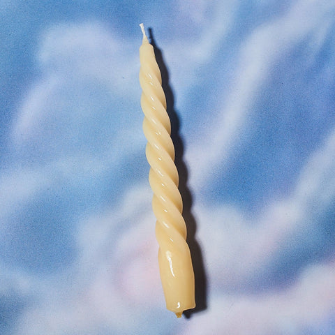 Twist Ivory Decorative Taper Candle