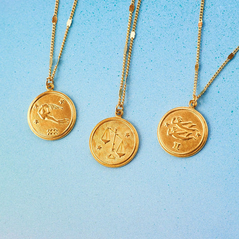 Libra Zodiac Medallion Necklace | Gifts for Libra