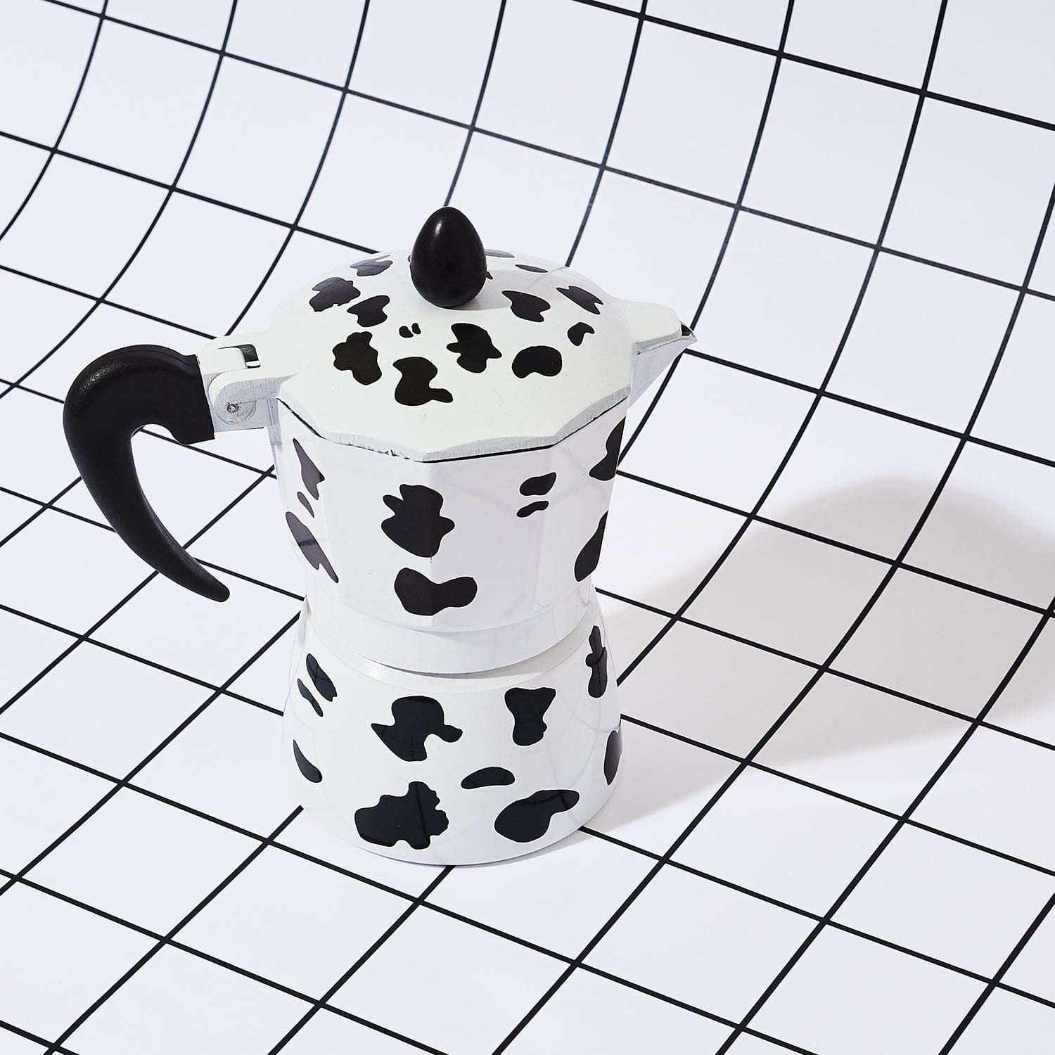 Mooka Cow Print Stovetop Espresso Pot
