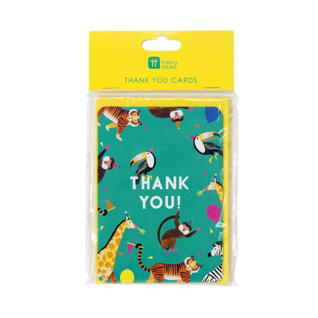 Talking Tables party animals thank you cards