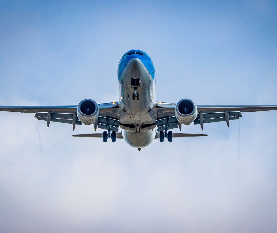Aeroplane in a blue sky