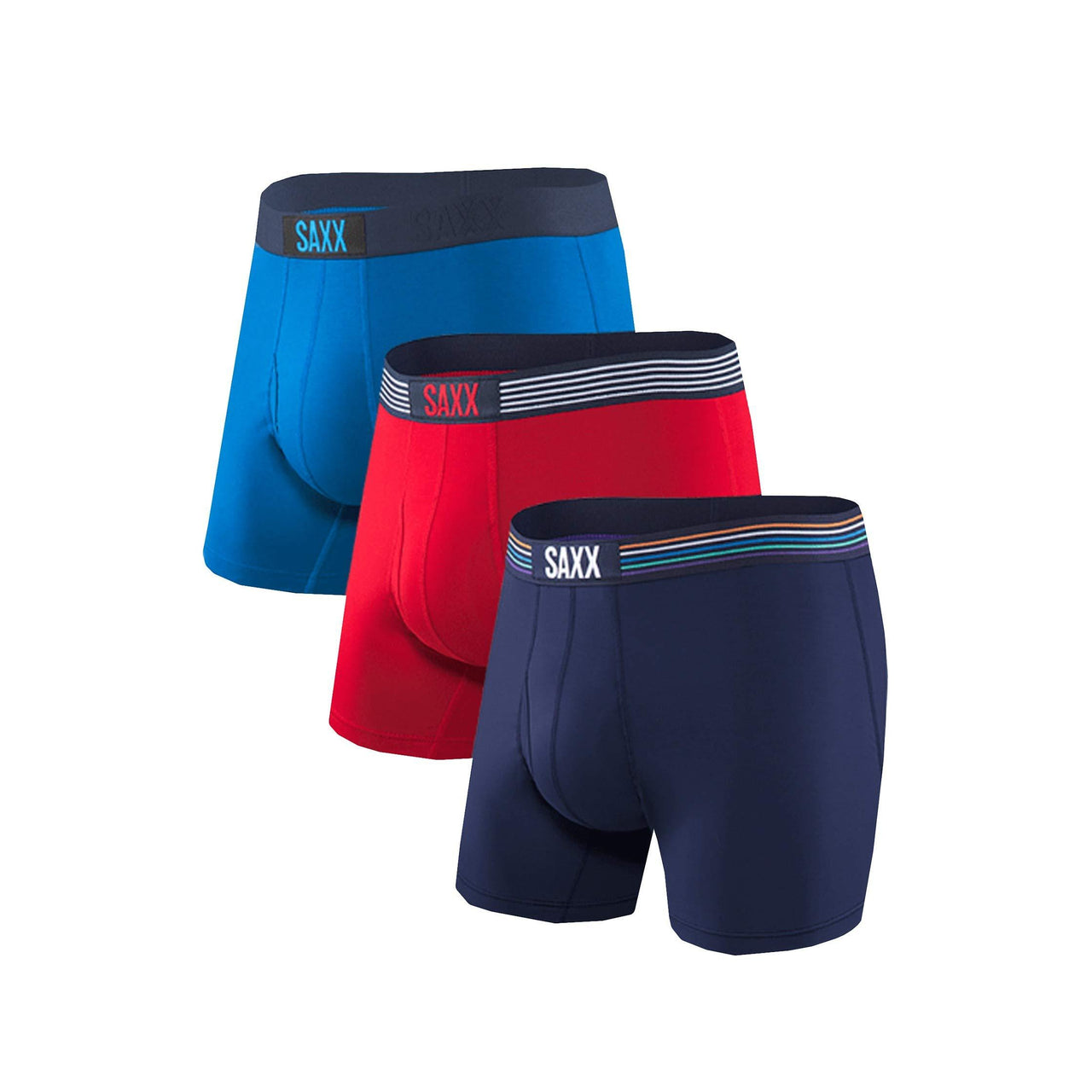 Saxx Men's 3-Pack Daytripper Boxer Briefs - Black/Grey/Navy