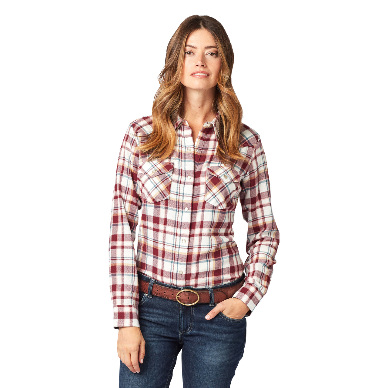 Wrangler® Ladies' Brushed Flannel Shirt