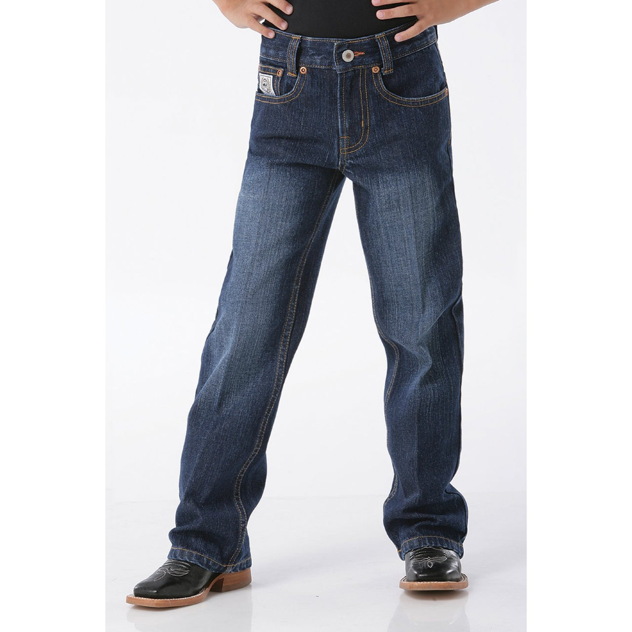 Cinch Men's Green Label Relaxed Fit Dark Stonewash Jeans