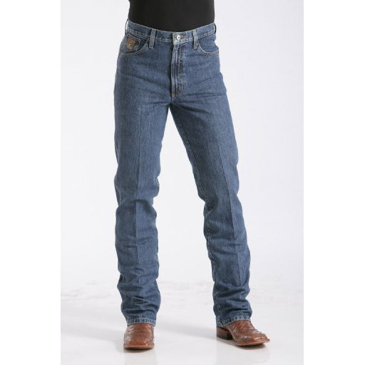 Cinch Men's Silver Label Slim Fit Jean, Medium Stone Wash, 26W x