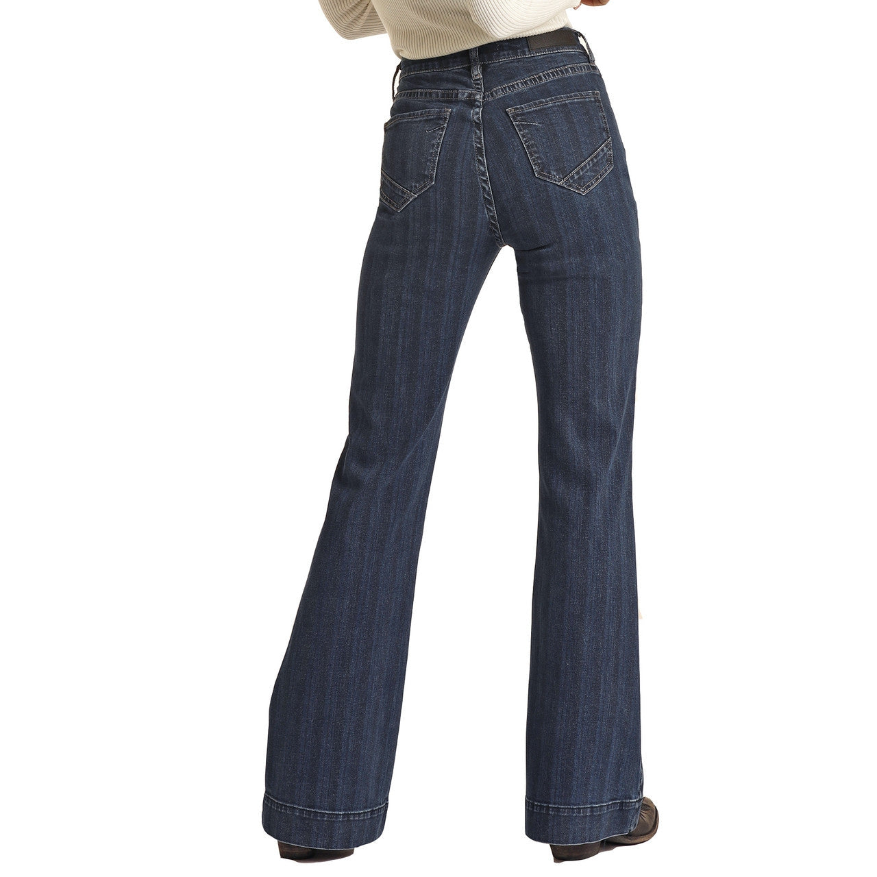 Rock & Roll: High Rise Medium Wash Extra Stretch Bell Bottom Jeans #WHB3526  – La Raza Western Wear