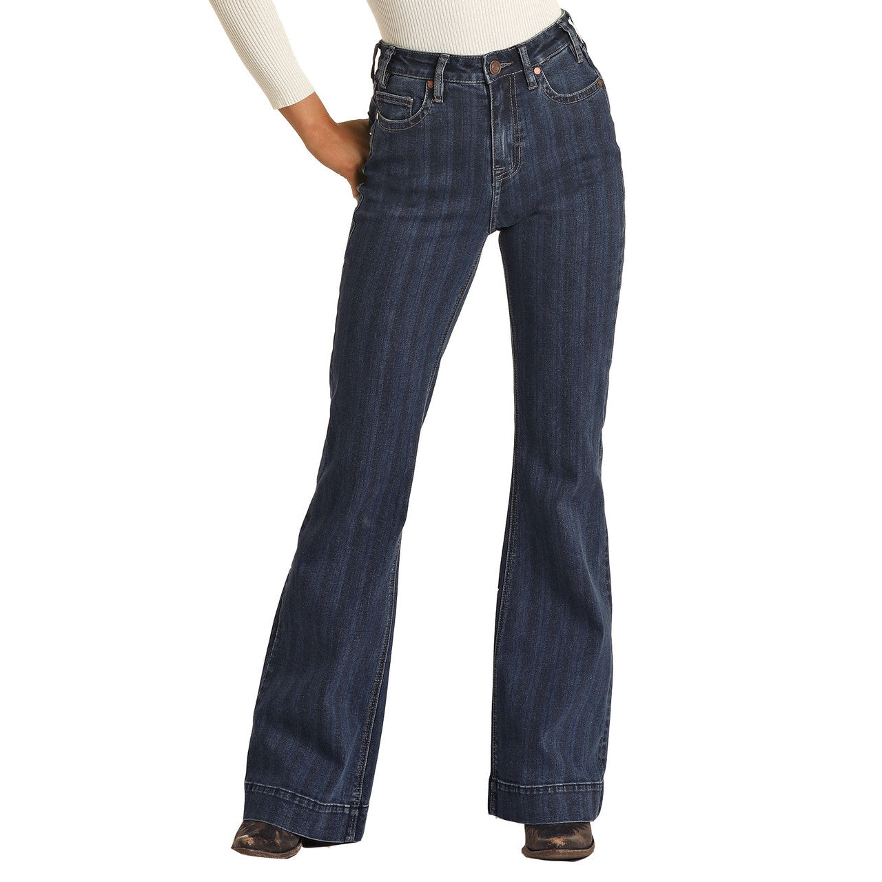 High Rise Extra Stretch Bell Bottom Jeans (RRGD7PR0S4)