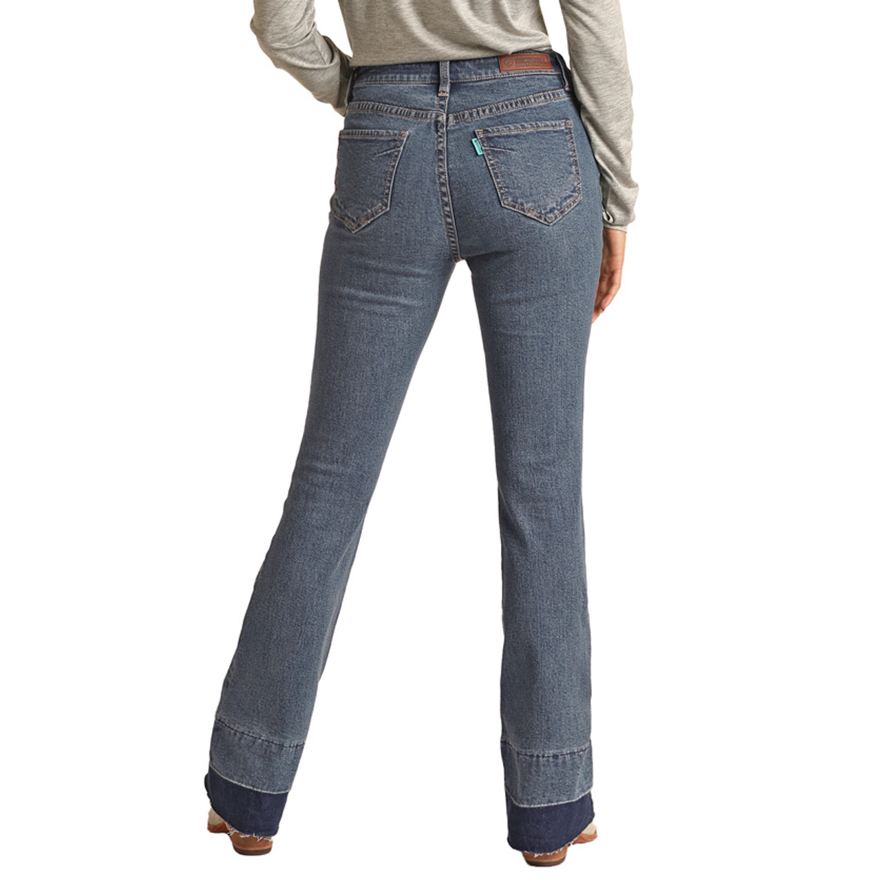 Rock & Roll Women's Jeans High Rise Stretch Flare Jeans WPH3504 – Wei's  Western Wear