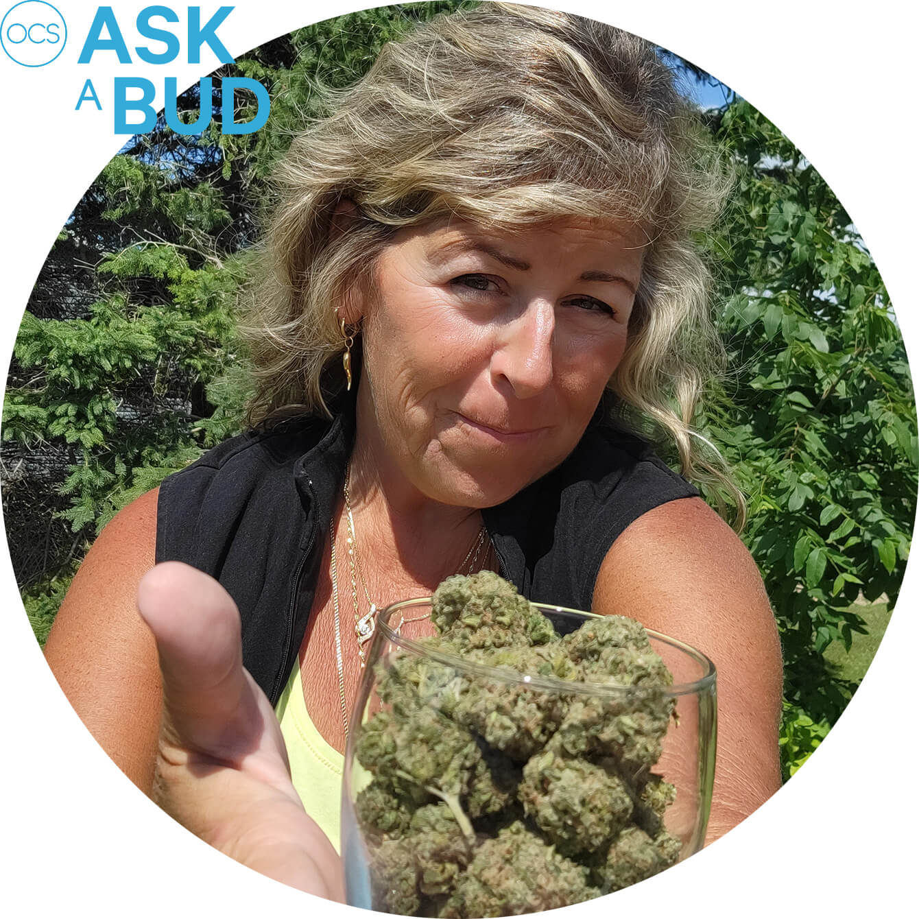 Photo of Leslie Pawliw, a budtender at Inspired Cannabis in Welland